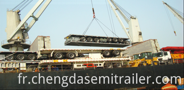 2 axles flatbed trailer 